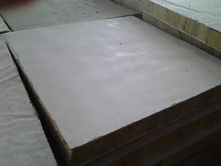 巖棉保溫板施工現場